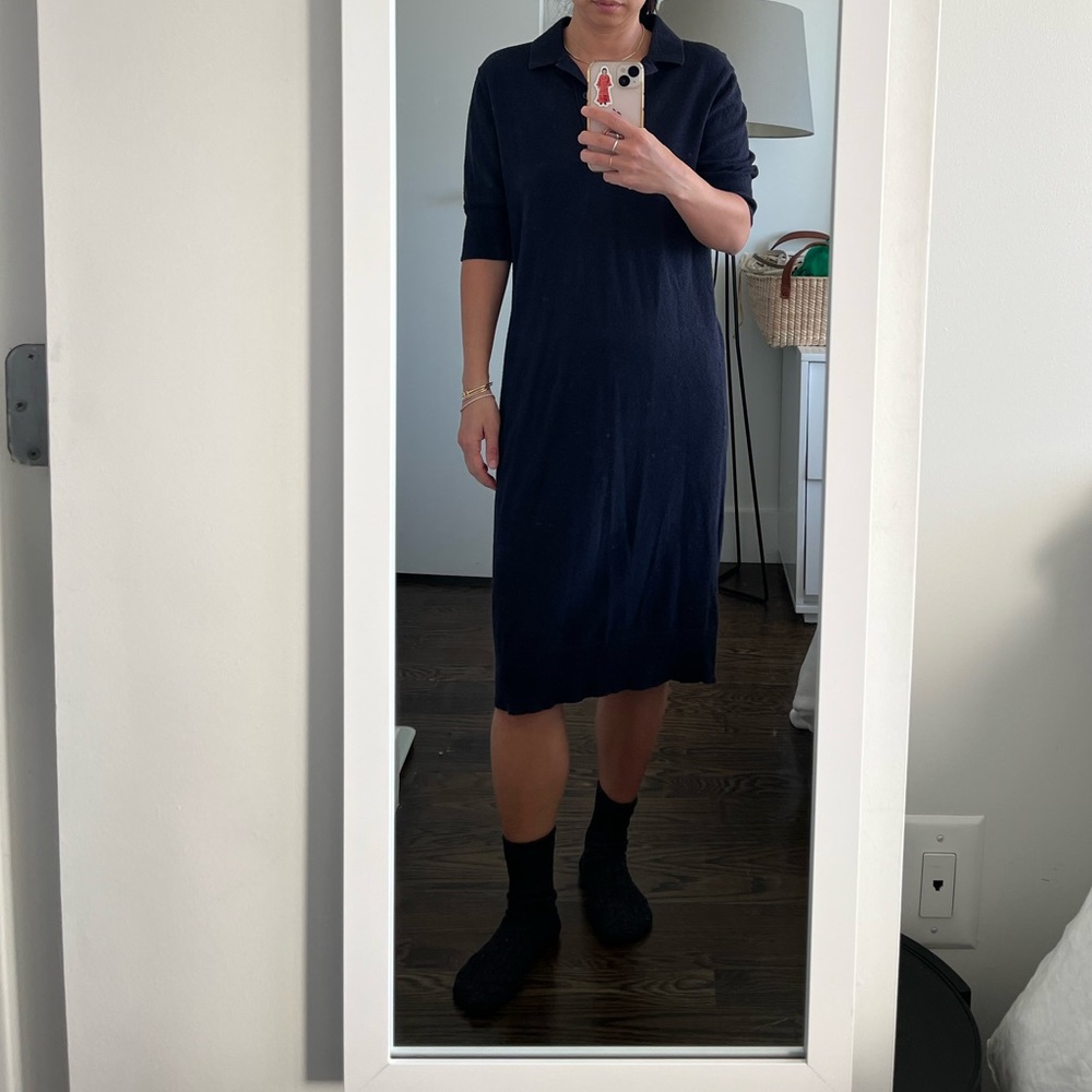 Cos navy cotton dress